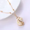 Estilo novo Instagram feminina feminina praia shell banhado a ouro jóias pendentes
