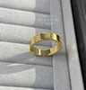 Bandringar 18K 36mm Love Ring V Gold Material kommer aldrig att blekna smal ring utan diamanter Lyxvarumärke officiella reproduktioner WI1806360