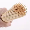 Falhe de talheres descartáveis 50pcs 40cm barbat bambu espetos naturais churrasqueiras de madeira de madeira