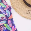 Één-stuks 5-14 jaar blad print kinderen meisjes één stuk zwempak zomer strand meisje monokini kinderen studenten tieners badkleding badkleding pak y240412