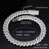 Designer sieraden Cuban linkketting ketting ijsketens 20 mm breedte mode s sterling sier d kleur vvs moissaniet diamant cuban link ketting hiphop kettingen