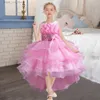 Meisjesjurken Flower Boy Cake Fluffy Design Girl Tail Fluffy Princess Dress Perfect voor feest- en banketjurken van 4-12 jaar T240415