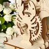 3D -pussel tada DIY 3D Pirate Ship Clock Desp Standing Wood Model Puzzle Buildblock Assembly Toy Game Birthday Present For Kids Adults Y240415