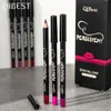 12pcs Crayon lipliner multifonctionnel professionnel de longue durée pour les yeux à lèvres imperméables maquillage cosmétique coloré.