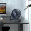 5 tum USB Desktop Fan Rotating Mini Justerbar Portable Electric Summer Mute Air Cooler för hemmakontoret 240415