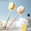 Cleaning Brushes Loofah Back Scrubber Lon Handle Shower Body Brush with Soft Mesh Spone for Women Skin Exfoliatin Bath Massae L49