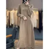 Robes décontractées Tailor Sheep Femme Femme Half Neck Wool Robe Sweater Slim Fit Fashion Tricot Automne et Hiver Pullover