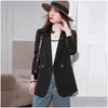 Damespakken blazers dames kaki pak jas lente herfst mode Koreaanse lange mouw vrouw jasje casual kantoor dames blazer tops dhkpz