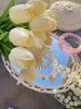 Dekoratif Çiçekler 10 PCS Çok Molor Lale Yapay Sahte Tulip Bahar Çelenk Düğün Buket Merkez Parçası Çiçek Düzenli Düzenleme