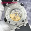 Orologio da polso maschio AP Royal Oak Offshore 15710ST MENS ORGHIO Black Face Data Deep Deve