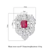 Tendance de luxe 810 mm Emeraud Ruby Broques pour femmes Vintage Gemstone High Carbon Diamond Wedding Jewelry Accessoires Femme Gift 240418