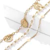 Nuovo gioiello di gioielli a catena rotonda personalizzata GEOMETRIA GEOMETRIA SET DI BRACELLE HOLLE DI 4