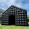 Tenda da nightclub gonfiabile per party nera portatile Oxford su misura con stampa logo 10mlx6mwx4mh (33x20x13.2ft) Grande cabina del cubo gonfiabile per discote