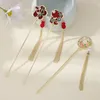 Clips de cheveux de style chinois Stick Fleur élégant Fabriole Fork Fork Pearl Hairpin Topsticks Hanfu Mesdames