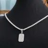 Fashion Hip Hop Ice Out Moissanite Pendente con la collana da tennis 10k pendenti d'oro per uomini Donne presentano regalo