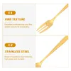 Dinnerware Sets 4 Pcs Cake Fork Three Tine Dessert Forks Stainless Steel Picks Teeth Fruit Kitchen Gadget