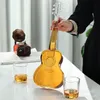 Bouteille de vin en verre de silicium haut en silicium guitare violon décanteur rouge Ensemble de décoration artisanale transparente épaissie 240415