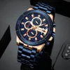 Curren Business Men Kijken luxe merk roestvrijstalen staalpolhorloge Chronograph Army Military Quartz Watches Relogio Masculino200Z