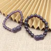 Live Welfare Amethyst Purple Pixiu Armband Imitation Round Pärla utan blekning av guldbutik Öppning av dräneringsgåva