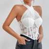 Sexy Ladies Corset Blusas Shaper Tank Top Koszulę Camis Cropped Summer Woman Ubranie Camiseta Mujer Club Tops Ropa 240314