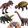 Fjärrkontroll dinosauri simulering Storm King Dragon Electric Remote Control Triceratops Model Dinosaur Prank Childrens Toy 240408