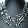 Stands Men Collier Round Miami Cuban Link Chain Gold Silver Couleur pour homme Punk Boy Mâle Colar Gifts 230613