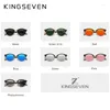 Lunettes de soleil Kingseven Handmade High Quality Black Noyer Wood Men Femmes Polarized Mirror Sun Verres Male UV400 ONCES OCULOS