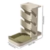Kitchen Storage Pot Pan Lids Holder Organizer Lid Rack Multifunctional Portable Stand With Drip Tray For Countertop