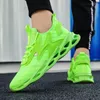 Casual skor varumärke gröna sneakers män god kvalitet utomhus atletiska ljus andas som kör sportträning skor