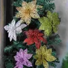 装飾的な花10 PCS GUIRNALDAS人工パラクリスマスツリーの装飾ホローフラワー