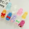 Dekoratif figürinler 10pcs mini kawaii sevimli karikatür terlik düz arka cabochons scrapbook diy partisi saç tokası mücevher aksesuarları ev