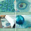 Mattor hög påfågel design tessel kant bomullsområde matta för sängen vardagsrum tapeter para casa sala tapis salong