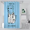 Duschvorhänge Dogtor Dog wasserdichtes Stoff Lustiges Badezimmerdekor mit Haken Hauszubehör