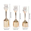 Candele F3KA F3KA con broncio di ferro battuto Acrilico Candlestick Metal Ornament Crafts for Home Wedding Birthday Birthday Dining Table Decora