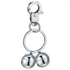 Dog Apparel Vintage Small Bells Keychain For Pet Collar Loudly Keyrings Girls Bag