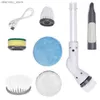 Cleaning Brushes Electric Spin Cleaner Cordless Cleanin Brush with 6 Replacement Brush Heads Wireless Tub and Tile Scrubber Floor Cleanin Tool L49