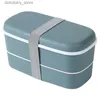 Bento Boxes Microwavable 2 Laagse lunchbox met compartimenten lekkendichte Bento Box geïsoleerde voedselcontainer lunchbox REEN L49