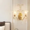 Lampa ścienna amerykańska sypialnia korytarz Minimalistyczny salon jadalnia dekoracyjne szklane lampy