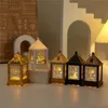 Ornamentos de lanterna LED Eid Mubarak Islã Muslim Ramadã Lanterna Nightlight Lighting Decorações de casa Ramadã Presentes 240408