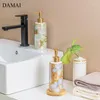 Płynna dozownik mydła Złote skok ceramiczny kreatywność malowana lodowa tekstura prasa szampon butelka el toaleta