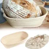 Plates Natural Rattan Proofing Basket Round Oval Baking Dough Functional Bread Sourdough Bowl With Liner
