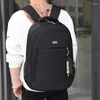 Backpack College Student School Men Laptop 15.6 Inch Nylon Black Large Capacity Casual Bag