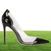 Gianvito Rossiデザイン最新のファッション女性スティレットハイヒール排他的な革とPVCポイントトーポンプスドレスシューズレディーウェッジ9540455