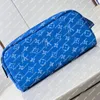 Explosion Dopp Kit M31037 Agave Blue Double zipped closure magnetic flap Large capacity Extra-wide opening classic handy travel companion fashion-forward style top