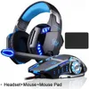 Ogni cuffia da gioco auricolare a cuffia da gioco con luce a LED microfono per PC Laptop Gaming Mousemice Pad 240314