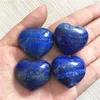 Figurine decorative pietra gemella intagliata a mano lapis blu naturale lapis lazuli chakra a forma di cuore ama la pietra domestica per decorazione 1pcs