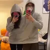 Sweats à capuche féminine pour femmes deux personnes laid sweat à sweat solide intime en vrac en une seule pièce