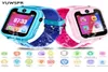 New Kids Smart Watch Waterproof GPS Tracking 154 Pekskärm SOS Call Location Device Camera Children Phone Watches Blue och Pin3767282