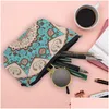 Cosmetic Bags Wholesale Cartoon Mandala Flower Sloths Printing Patterns Toiletry Pouch Portable Waterproof Zipper Travel Makeup Drop D Dhmmx