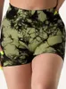 Women 3cece Tiedye Hip Lift Yoga Shorts Ćwiczenia Plisted Planted Planted Planted 240408